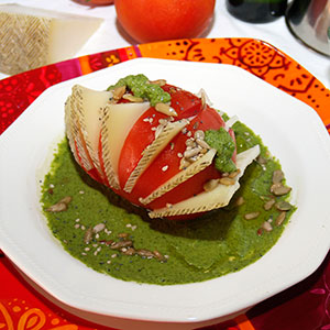 Acordeón de tomate y queso manchego Las Terceras