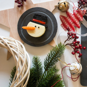 Muñecos de nieve de Queso Manchego Las Terceras y Caviar