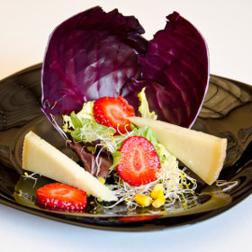 Ensalada con queso manchego semicurado D.O.P. Las Terceras