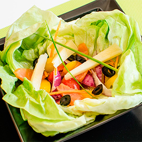 Ensalada de Trocadero y Queso Manchego Semicurado D.O. Las Terceras