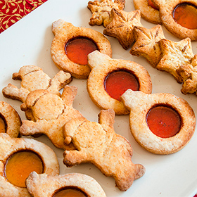 Galletas navideñas con queso manchego semicurado D.O.P. Las Terceras