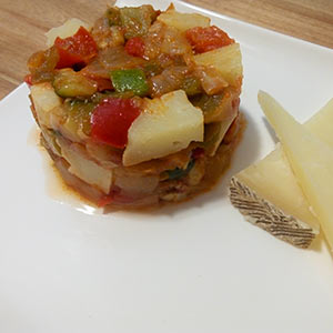 Pisto Manchego con Queso manchego Las Terceras D.O.P.