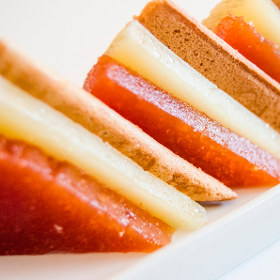 Barquillos con membrillo y queso manchego Las Terceras