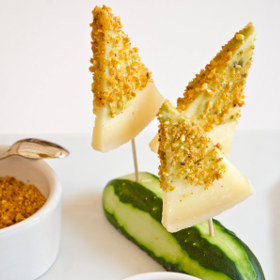 Árboles de Queso Manchego Semicurado D.O.P. Las Terceras con quicos y guacamole