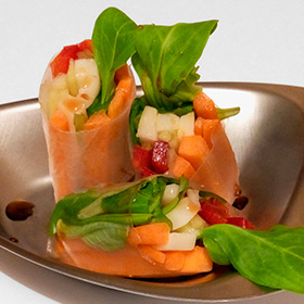 Rollitos con queso manchego Las Terceras