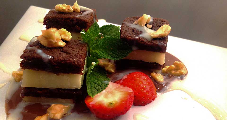 Brownies rellenos de de Queso Manchego D.O.P. Las Terceras