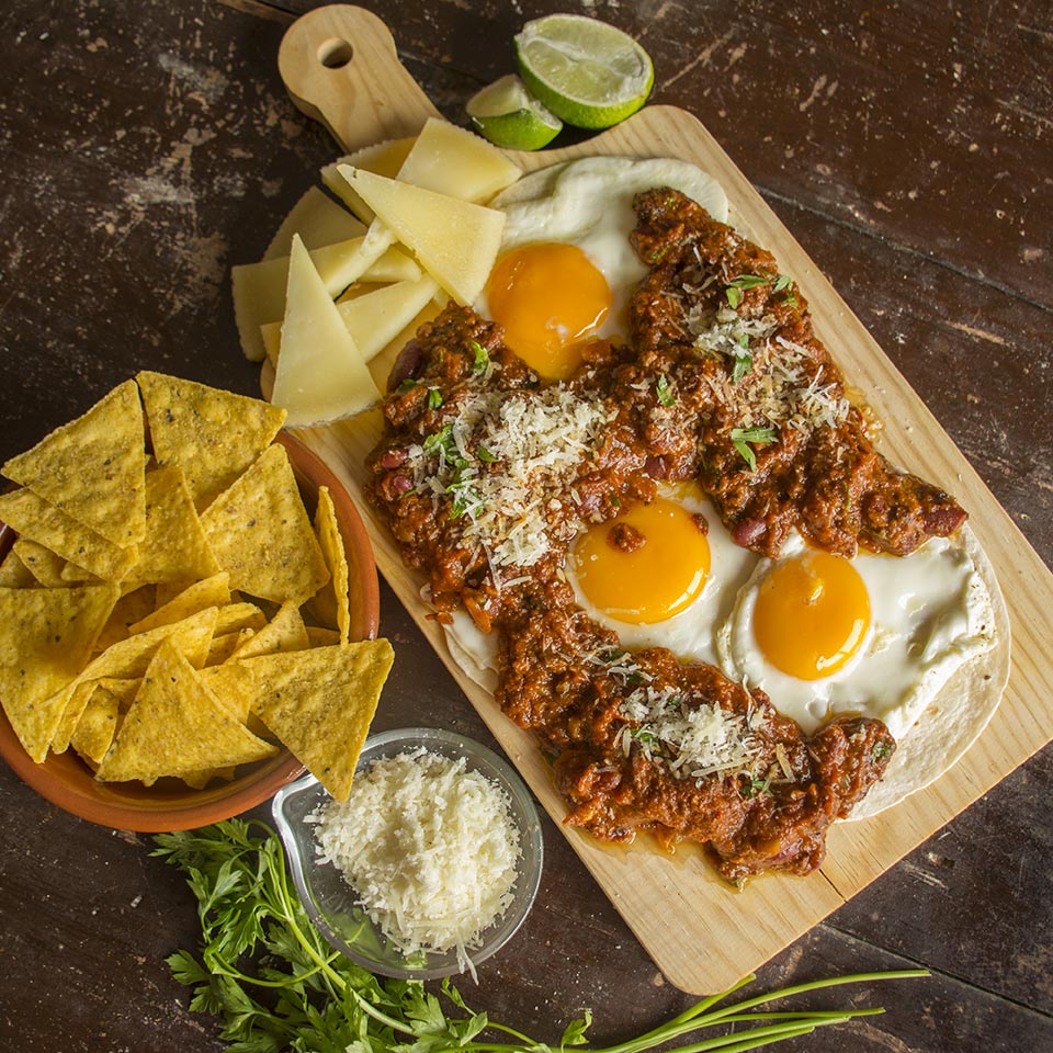 Huevos rancheros con queso manchego Las Terceras D.O.P.