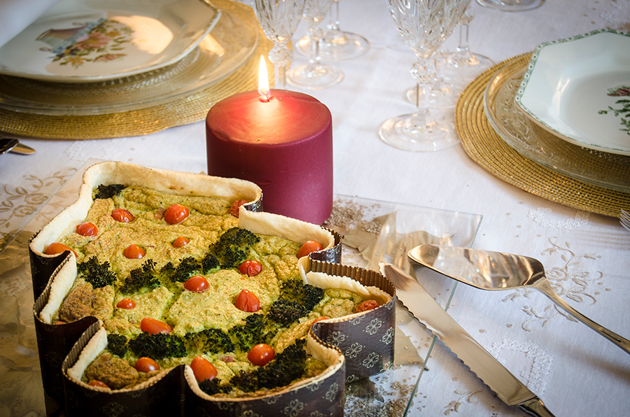 Árboles de Navidad de brócoli y queso manchego semicurado D.O.P. Las Terceras