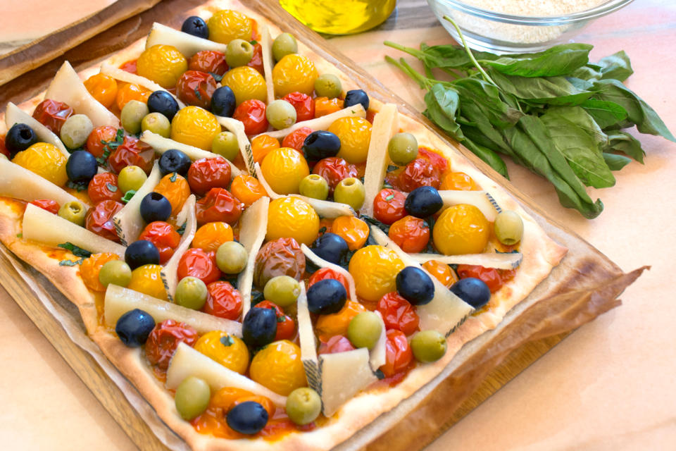 Focaccia con queso manchego