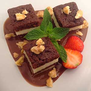 Brownies with Las Terceras Manchego cheese P.D.O.
