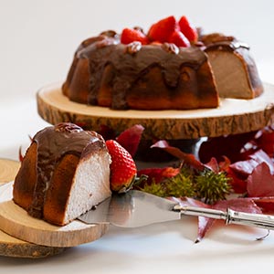 Bundt cake de castañas y queso manchego semicurado Las Terceras D.O.P.