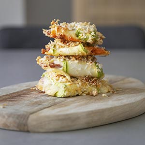 Delicias de calabacín con queso manchego semicurado Las Terceras D.O.P.