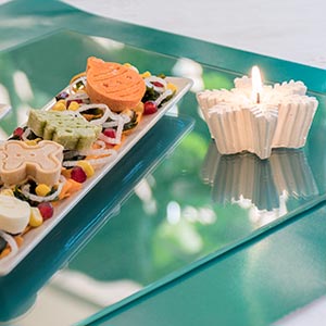 Galletas saladas coloreadas de Queso Tierno El Becerril