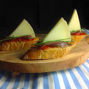 Montadito marinero con Queso Manchego Las Terceras D.O.P.