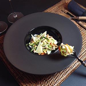 Zoodles de calabacín con queso manchego semicurado Las Terceras D.O.P.