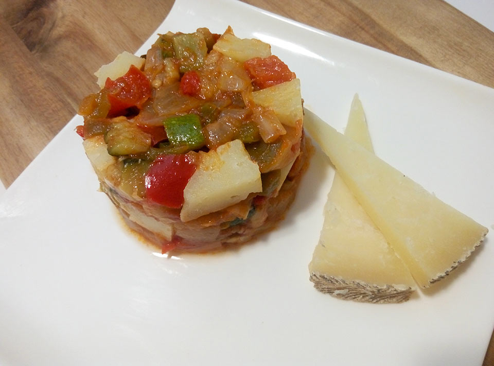 Pisto Manchego con Queso manchego Las Terceras D.O.P.