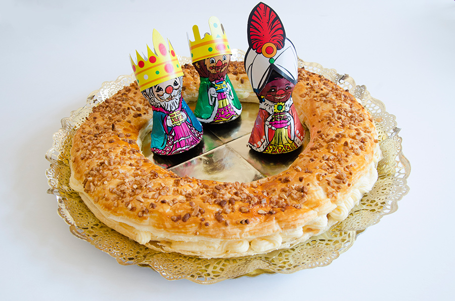 Roscón de Reyes con mouse de queso manchego semicurado D.O.P. Las Terceras y crema de membrillo